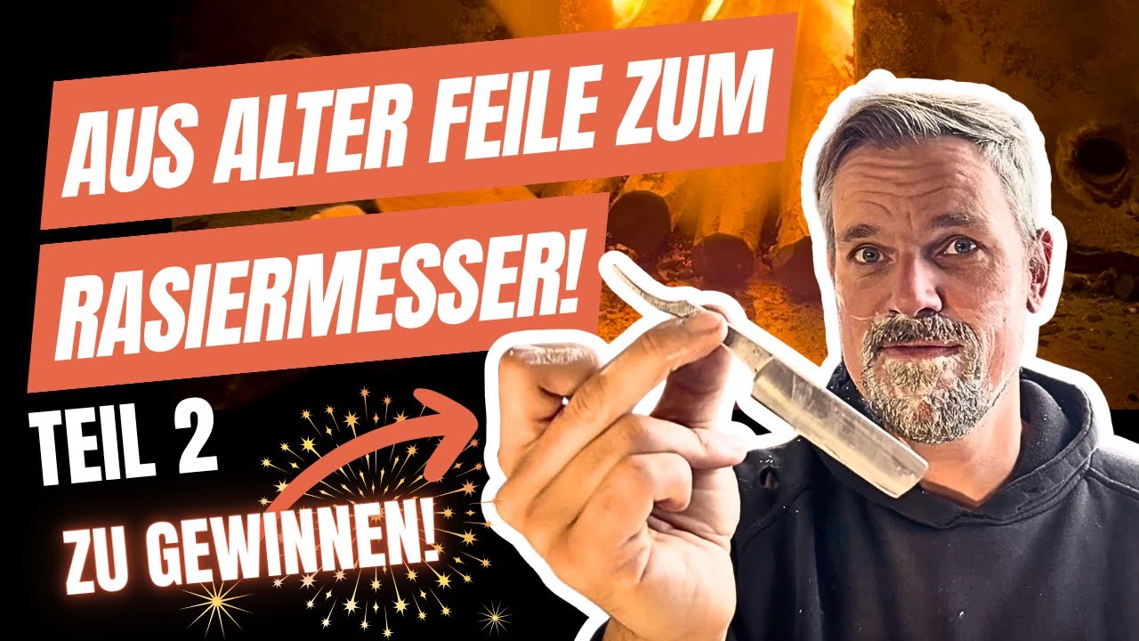 Rasiermesser schmieden aus alten Feilen – das fertige Messer entsteht! Teil 2