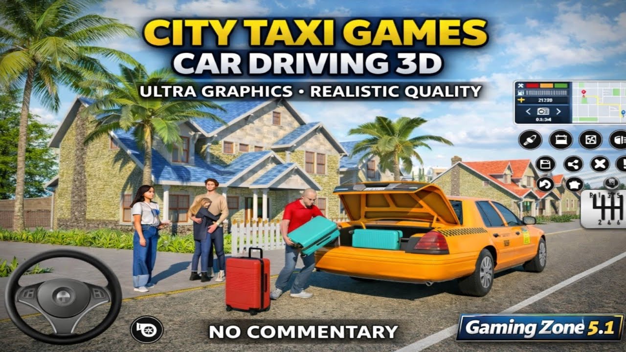City Taxi Games Car Driving Simulator 3D 🚕 | Ultra Graphics Realistic Taxi Gameplay | No Commentary