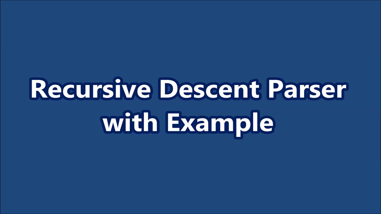 Recursive Descent Parser│Compiler Design│Part# 9│Learn CSE Malayalam