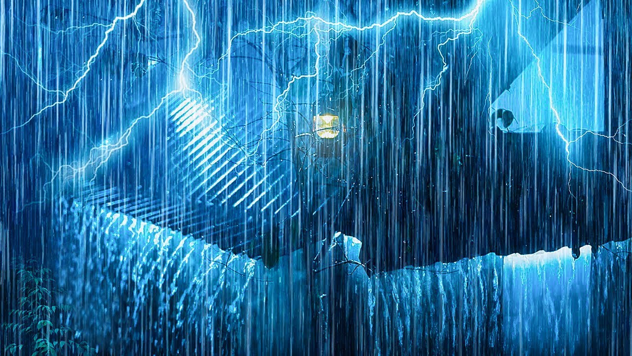 Maximum Relaxation to Sleep Soundly with Heavy Rain & Massive Thunder on Tin Roof at Rainstorm Night