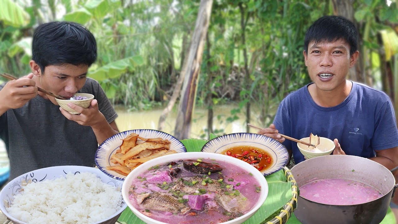 Cá Rô Đồng Nấu Canh Khoai Mỡ Quê Nhà | VTNam Vlog #144