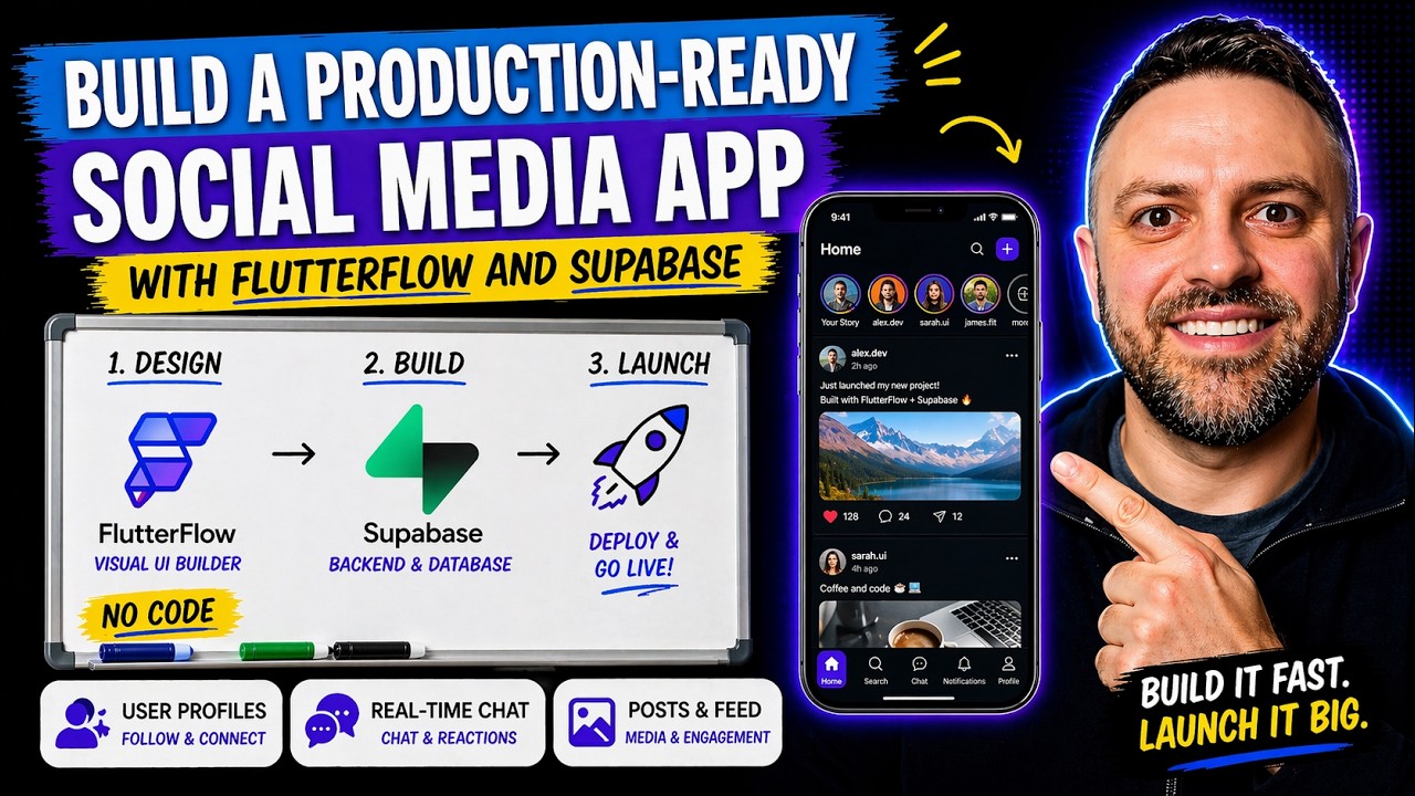 Build A Production-Ready Social Media App With FlutterFlow and Supabase (Step by Step Tutorial)