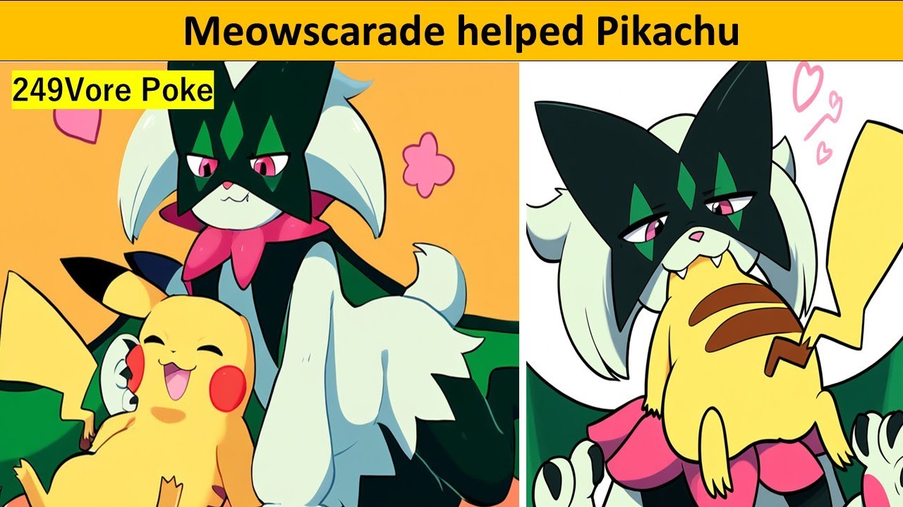 【AI_23】Meowscarada helped pikachu 【Remake】 #Pokemon #英語の勉強