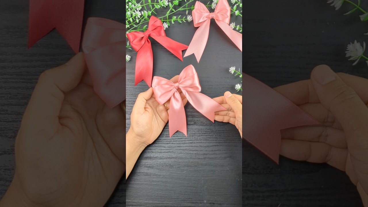 How to make bows with satin ribbon #diy #shorts