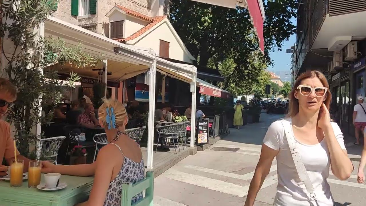 Walking Tour 2023 Croatia - Historical Center Split July 2023 Summer Morning