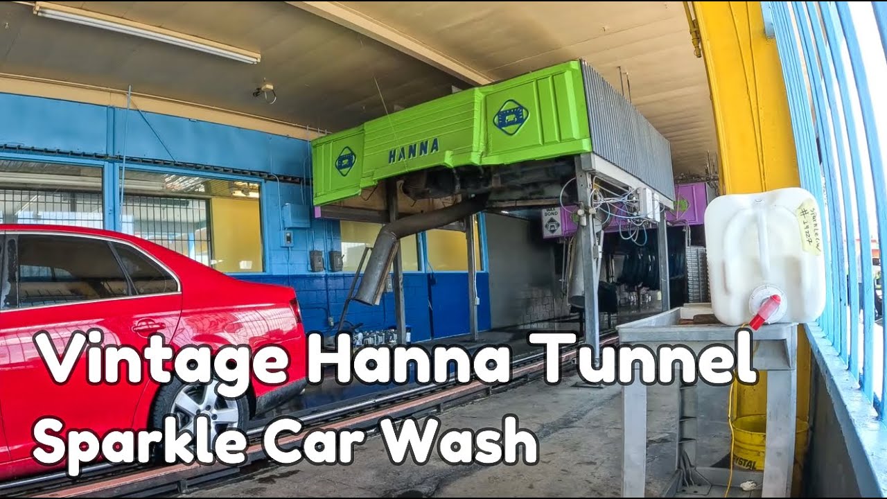 [4K] *Rare* Vintage Hanna Tunnel w/Hanna Dryers - Sparkle Car Wash, San Bernardino CA. In/Ext View.