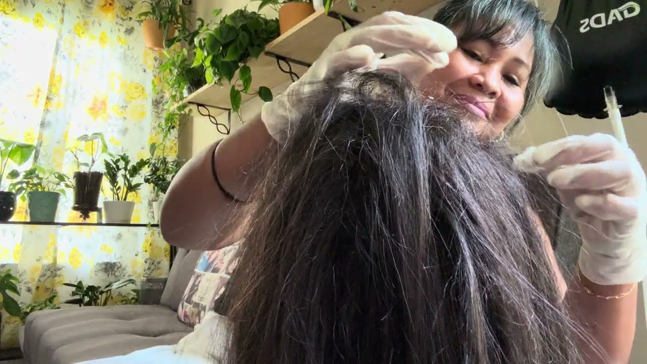 ASMR Relaxing | Hair Shampoo & Conditioner | Hair Wash | Gray Hair Removal -Scalp Check & Massage 🤣