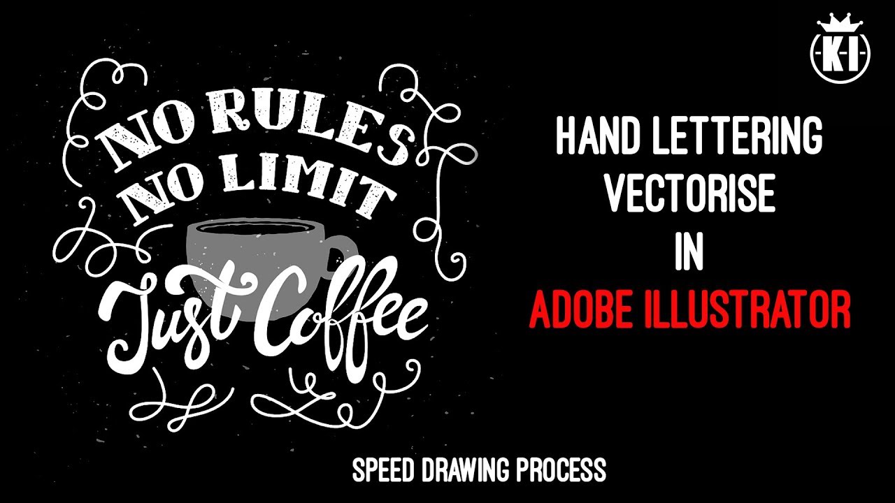 Speed art process hand lettering 