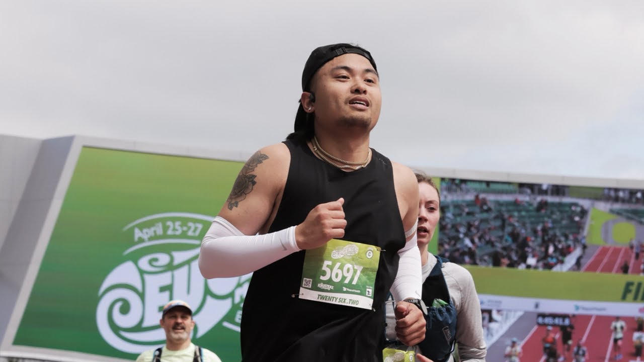 i ran my first marathon (eugene vlog)