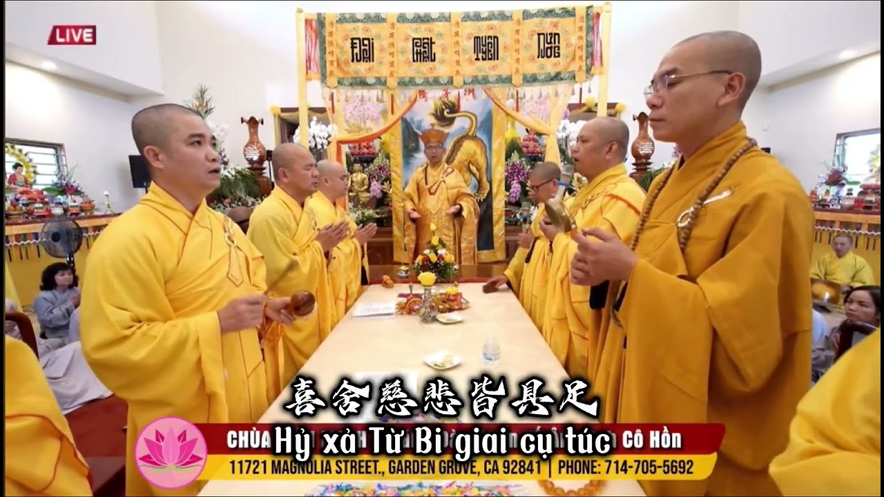 Tán Rơi - Phù Diện - Trai Đàn Chẩn Tế Cô Hồn tại Chùa Viên Minh Cali