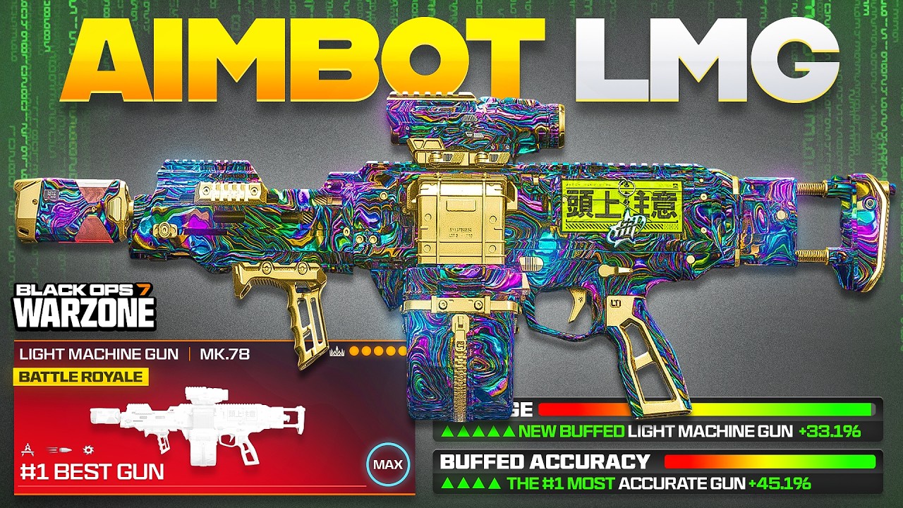 new #1 *BROKEN* NO RECOIL META LOADOUT in WARZONE BO7! (Best MK.78 LMG Class for Warzone)