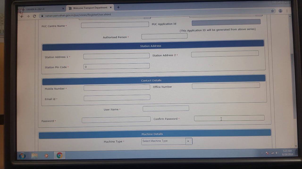 HOW TO DO ONLINE PUC REGISTRATION ON VAHAN 4
