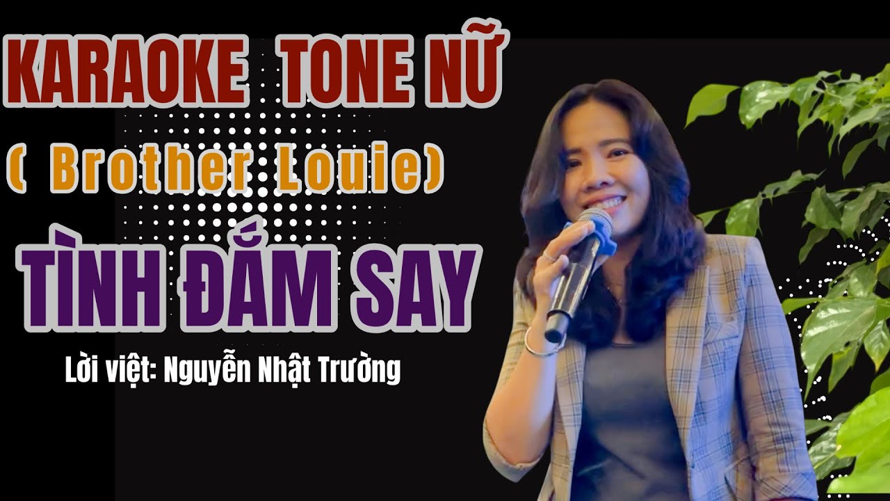 TÌNH ĐẮM SAY ((Brother Louie) KARAOKE TONE NỮ THẤP ( D#m)