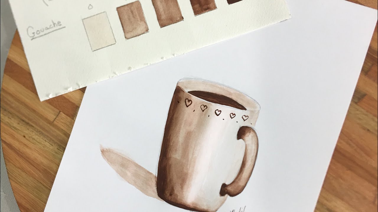 تدرج اللون بخامة الغواش  Gouache Painting