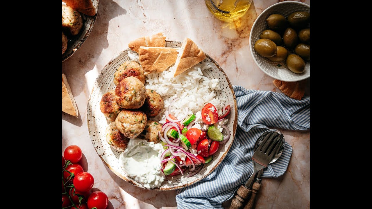 Griekse gehaktballetjes met kipgehakt
