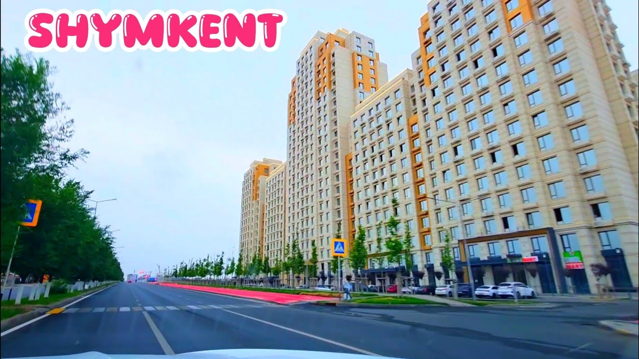 Шымкент сити. Проспект Байдибек би. Новый город. Лето 2025 года. 6 утра - 1 Minute Story NS