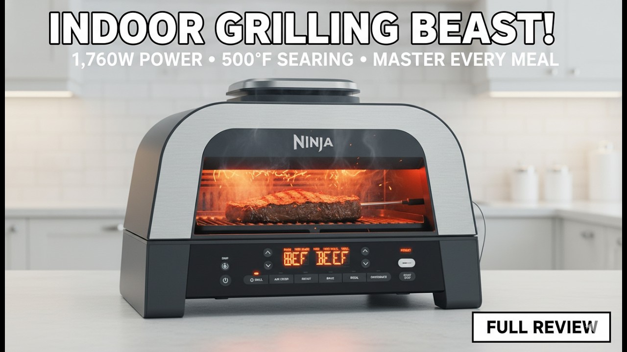 Ninja DG551 Foodi Smart XL Review – 1,760W Power & 500°F Indoor Grilling Beast