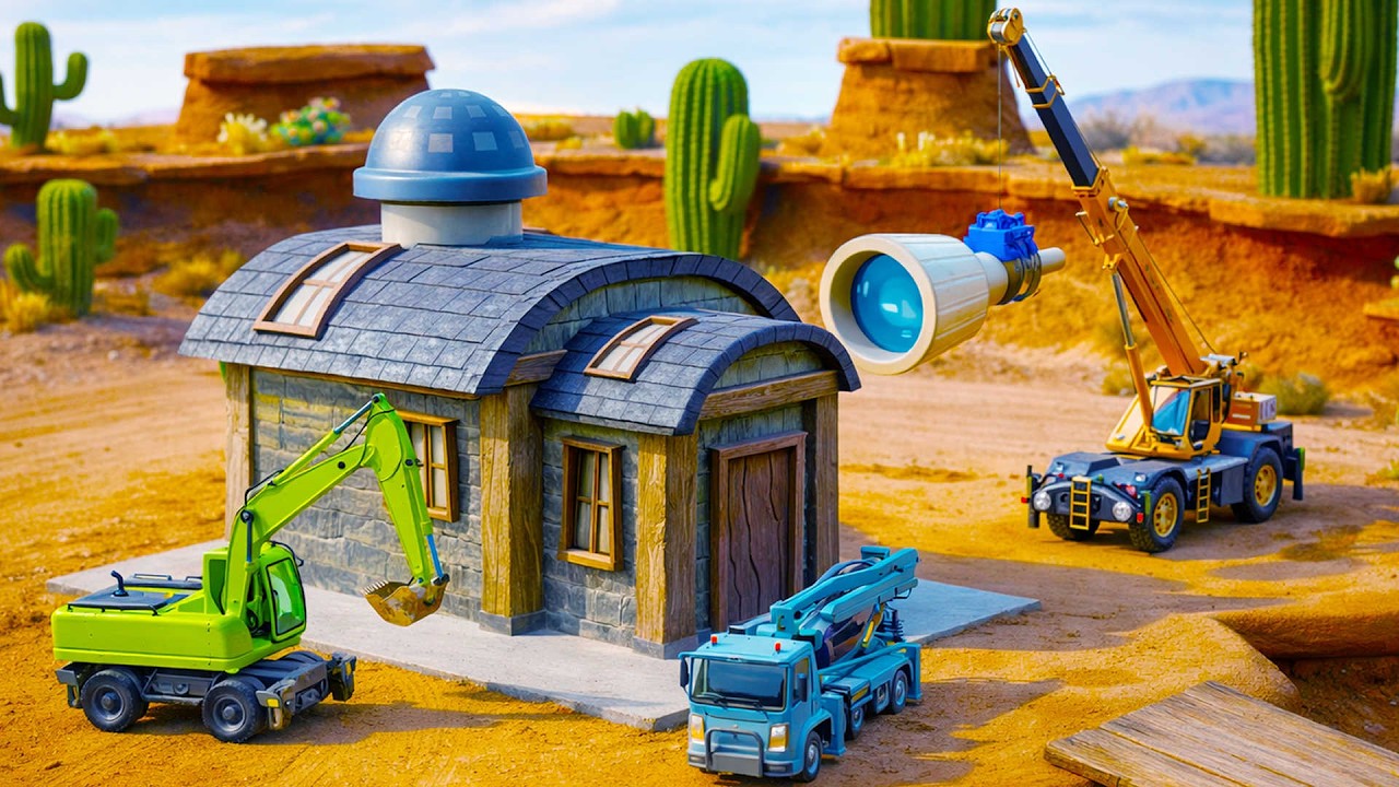 Building a Telescope in the Desert🏜️🔭| Unstoppable Construction Team | Construction Vehicles