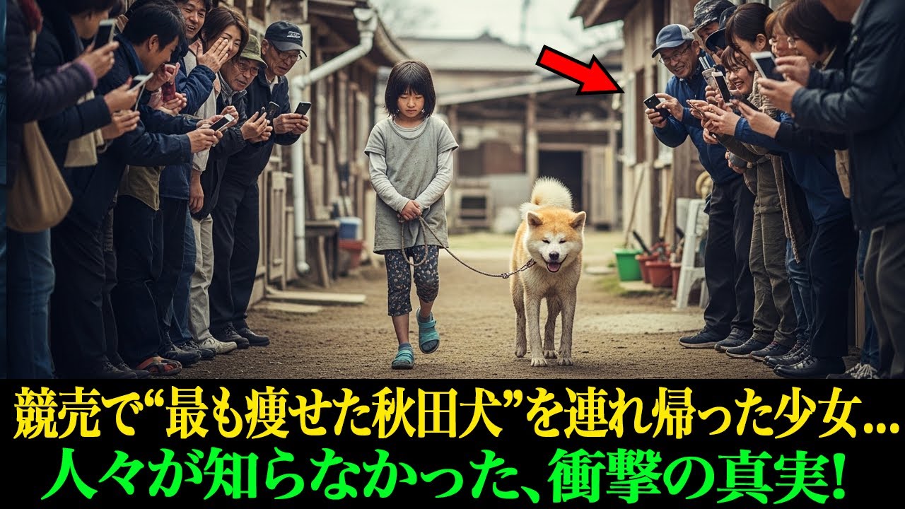 少女が競売で最も痩せた秋田犬を連れ帰ったとき、人々は笑った...だが、その犬には誰も知らなかった“信じがたい真実”が隠されていた!
