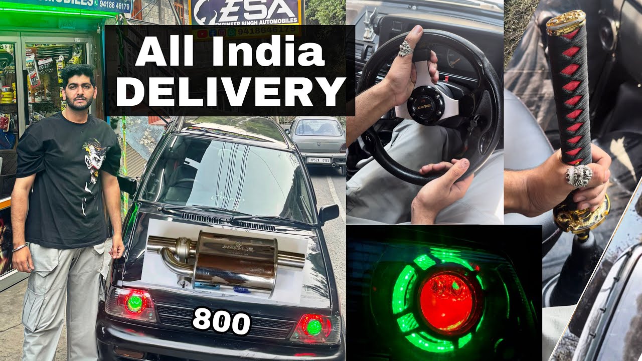 Black Maruti 800 Modified | Выхлопная система Borla ON OFF | Рулевое управление Momo | Внедорожны...