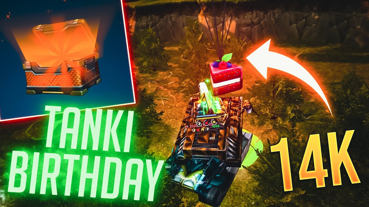 Tanki Online - Tanki's 14th Birthday Epic Gold Box Montage #22 | Caught The Special 14K Cake Box!