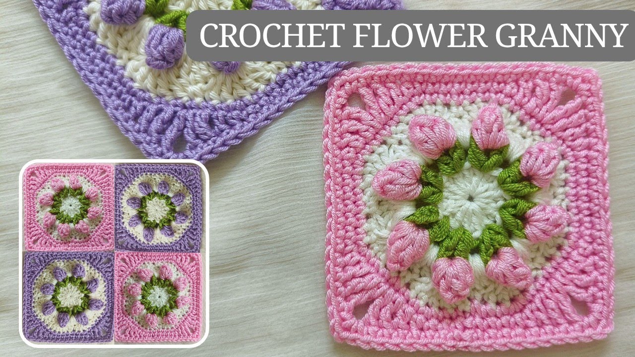 Crochet for Beginner's 👉SUPER SIMPLE AND UNIQUE crochet Granny Square Tile  