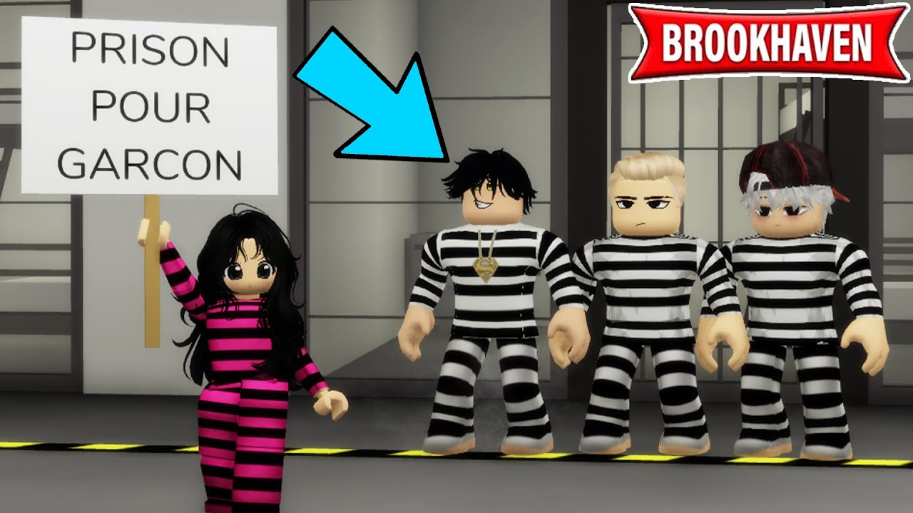 JE SUIS LA SEULE FILLE DANS UNE PRISON DE GARÇONS SUR BROOKHAVEN ROBLOX !