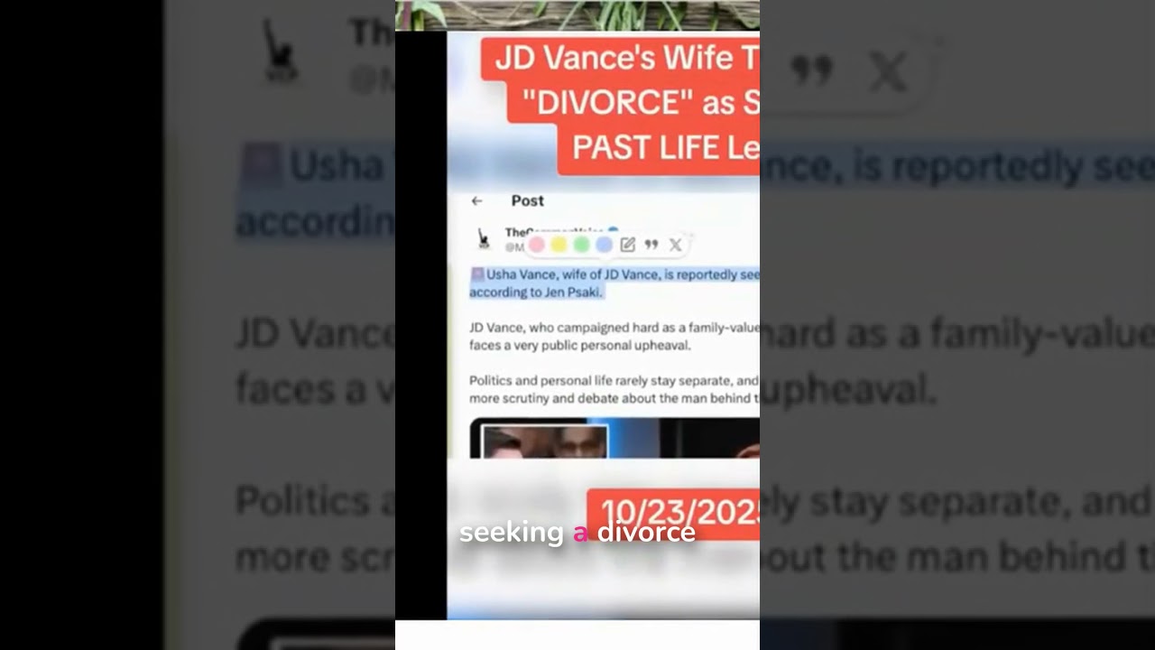 JD Vance Divorce Scandal: Political Fallout, Digital Privacy, & Web3 Implications Explained