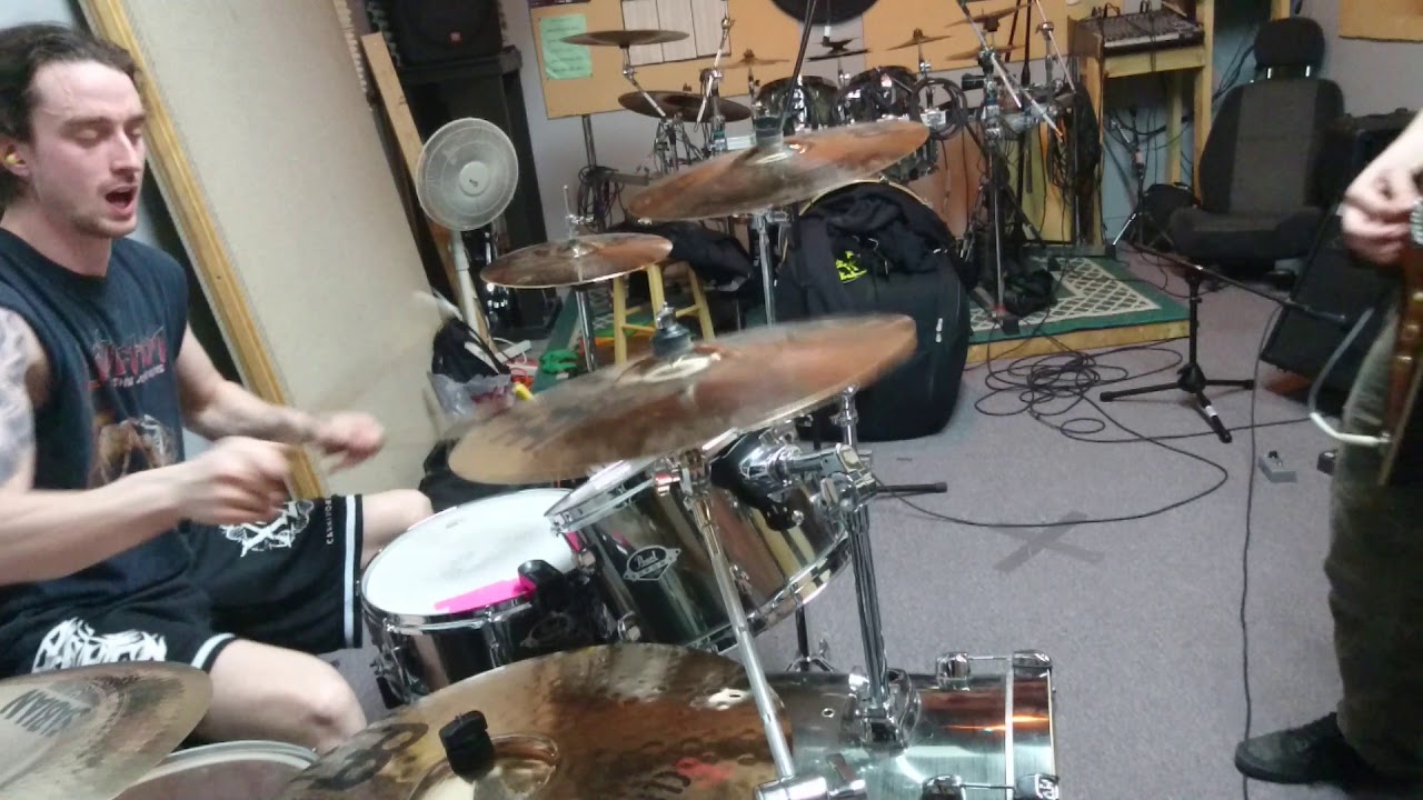 Dying Fetus - Institutions of Deceit - rough jam drum and guitar cover