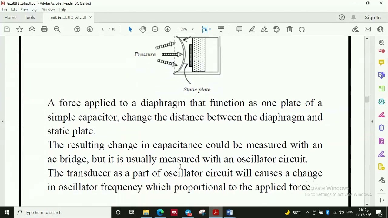 المحاضرة التاسعة / القياسات /المرحلة الثانية Transducer#