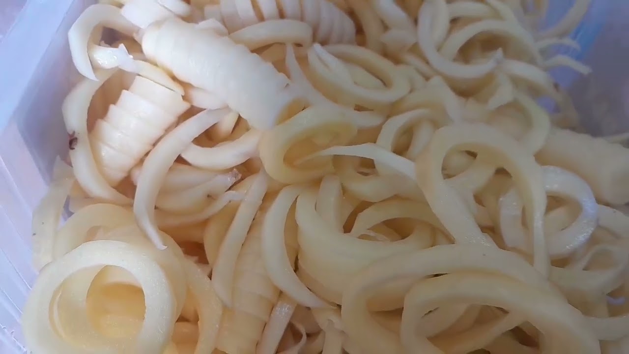 Tutorial cara membuat kentang curly🥔