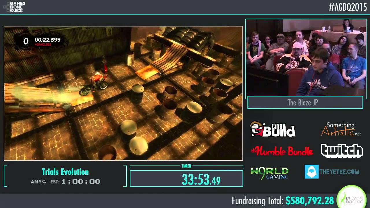 Awesome Games Done Quick 2015 - Part 143 - Trials Evolution by The Blaze JP
