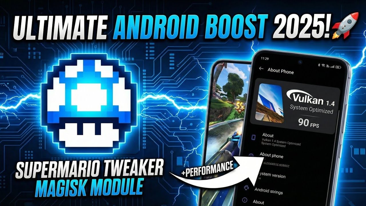 SuperMario Tweaker: Install Best Magisk Module for Gaming 2025 🍄🎮