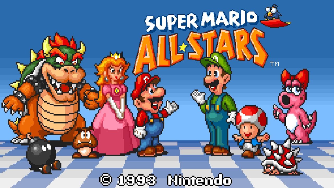 Super Mario All-Stars (SNES, 1993) - First level