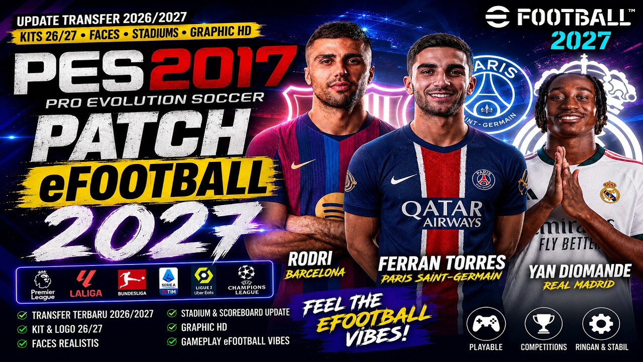 PES 2017 UPDATE PATCH EFOOTBALL 2027 - INSTALLATION TUTORIAL PC