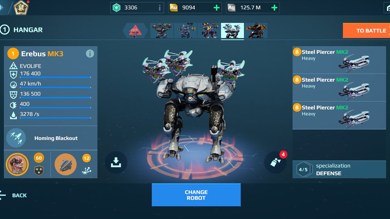 Erebus Piercer | War Robots Gameplay 