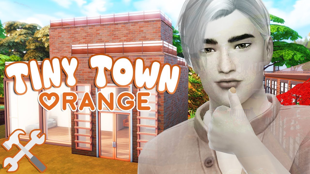 Строим современный оранжевый дом! | Строительство | Tiny Town | The Sims 4