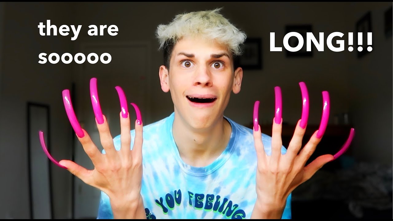 wearing LONG fake nails for A DAY!!!