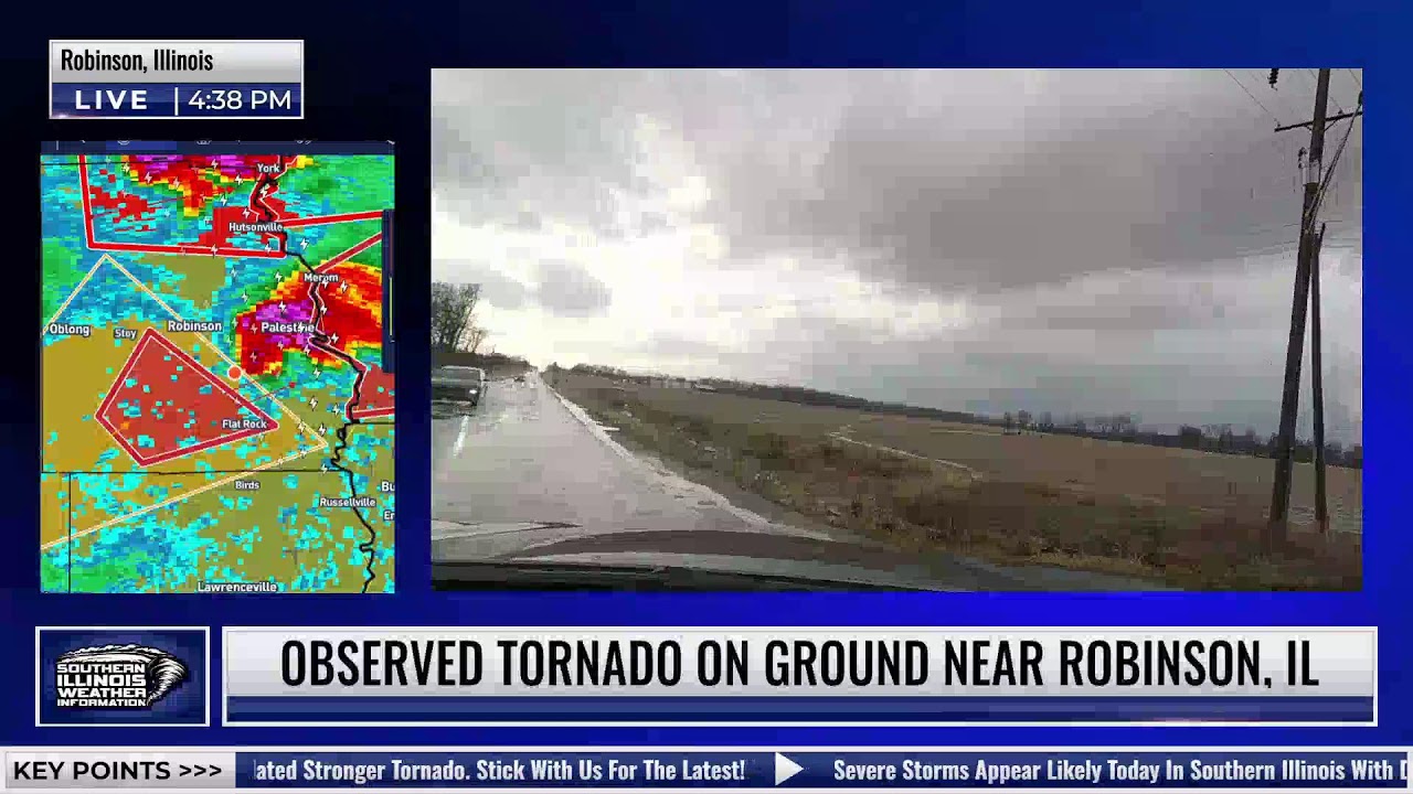 LIVE Storm Chase Across Southern Illinois