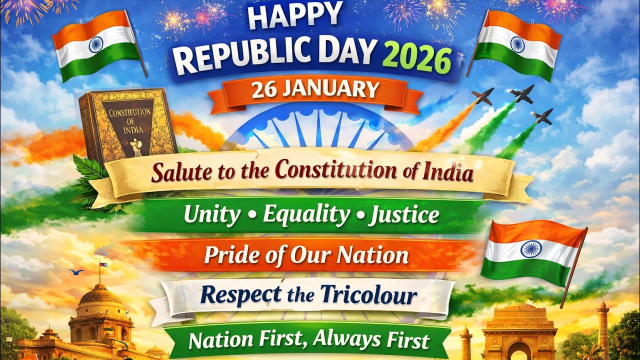 Most important 10 lines on 🇮🇳Happy Republic Day 2026 🇮🇳 