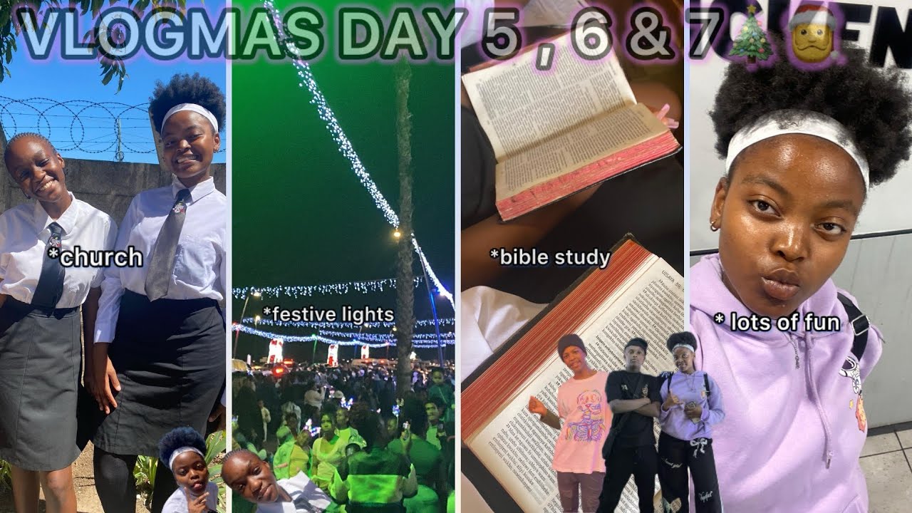 VLOGMAS DAY 5 , 6 & 7 [ Festive lights / church / friends] South African YouTuber