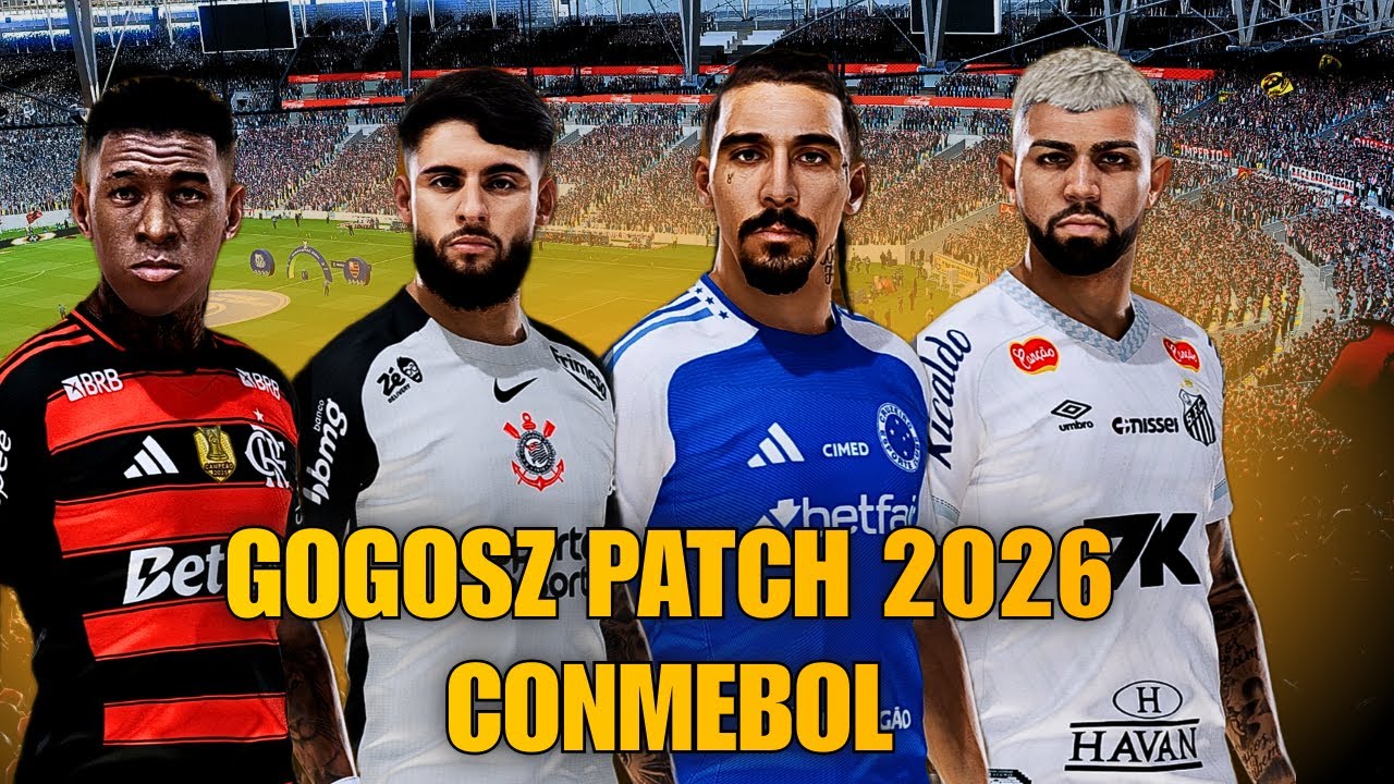 ATUALIZAÇÃO ABSURDA DO GOGOSZ PATCH 2026 NO PES 2021 | COMO INSTALAR PASSO A PASSO | CONMEBOL 2.0