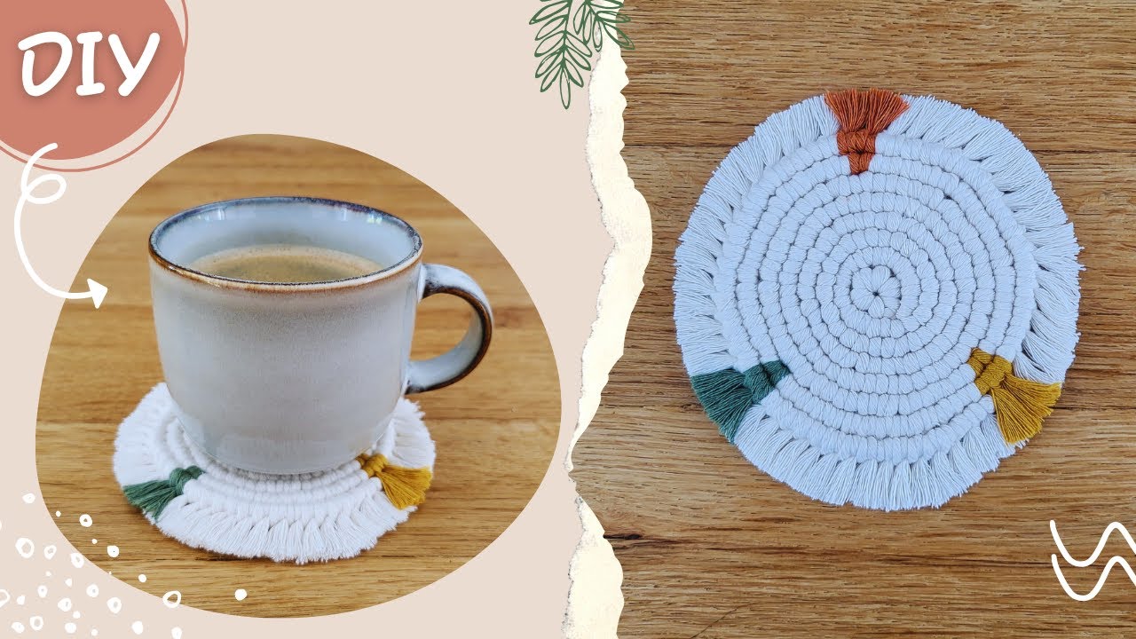 Haz tu propio posavasos de macramé fácil y rápido