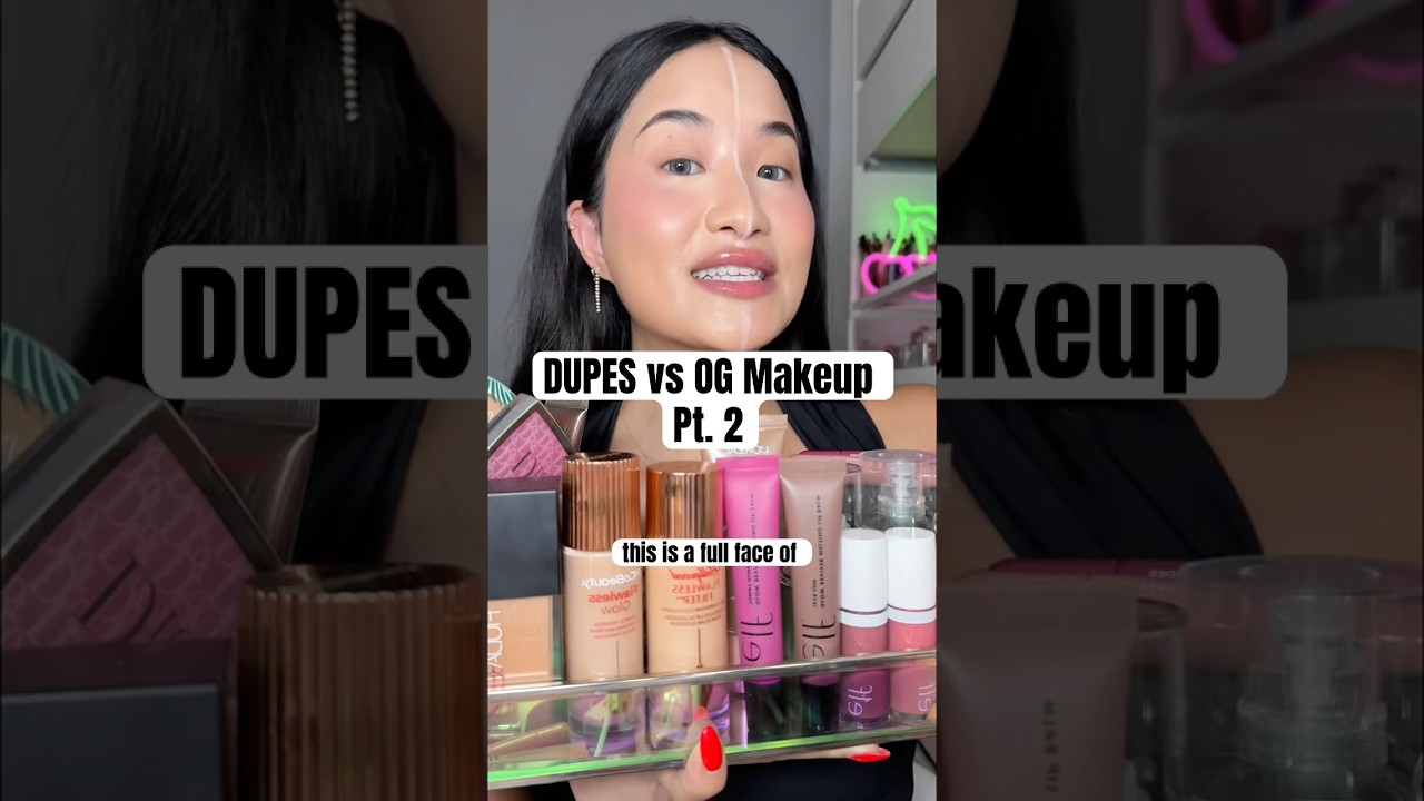 Dupes vs OG Makeup Pt. 2 #makeupchallenge #dupes #affordablemakeup