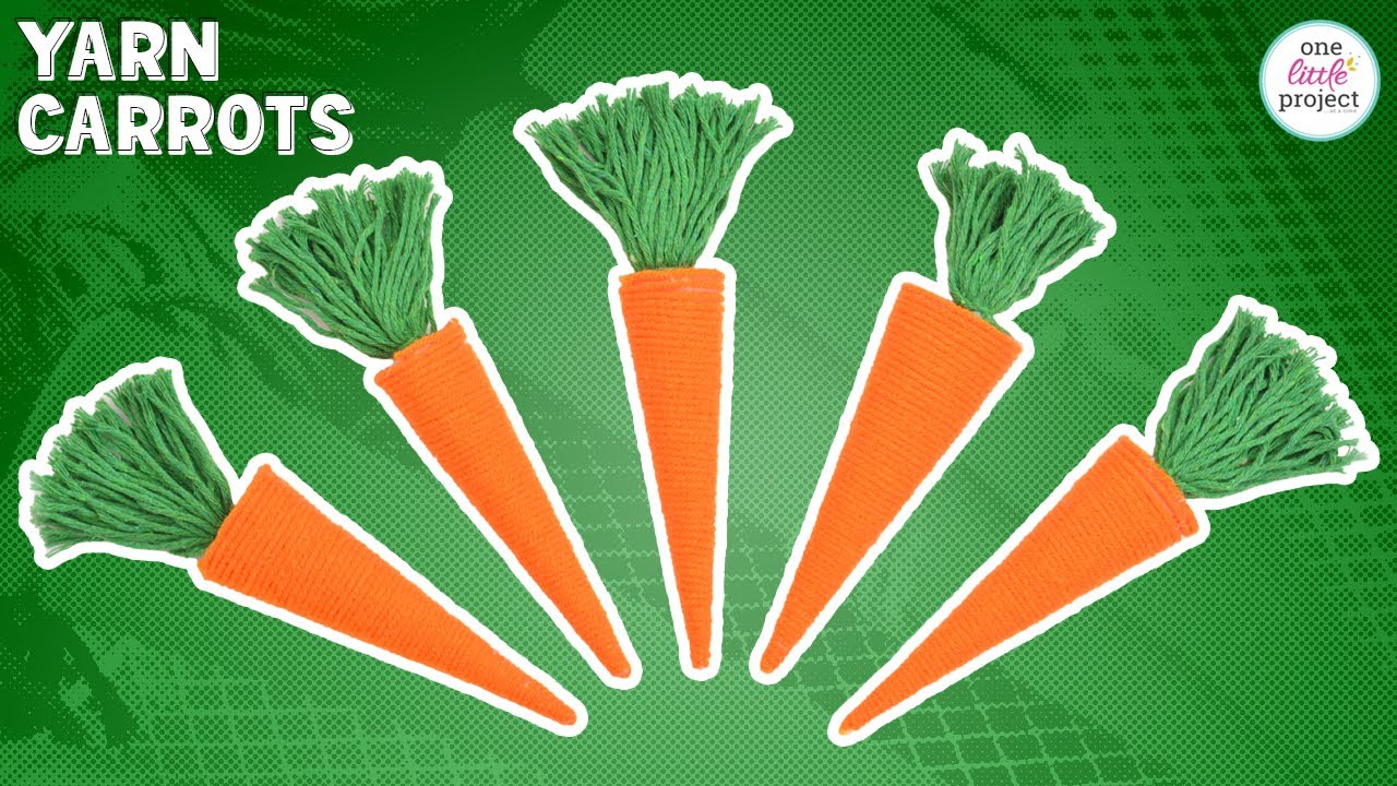 DIY Yarn Carrot Craft | Yarn Wrapped Carrots for Easter