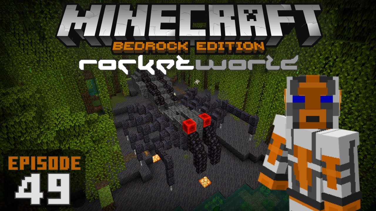 Halloween Spider Build- Let's Play Minecraft Bedrock 1.19 Survival - Rocket World Episode 49