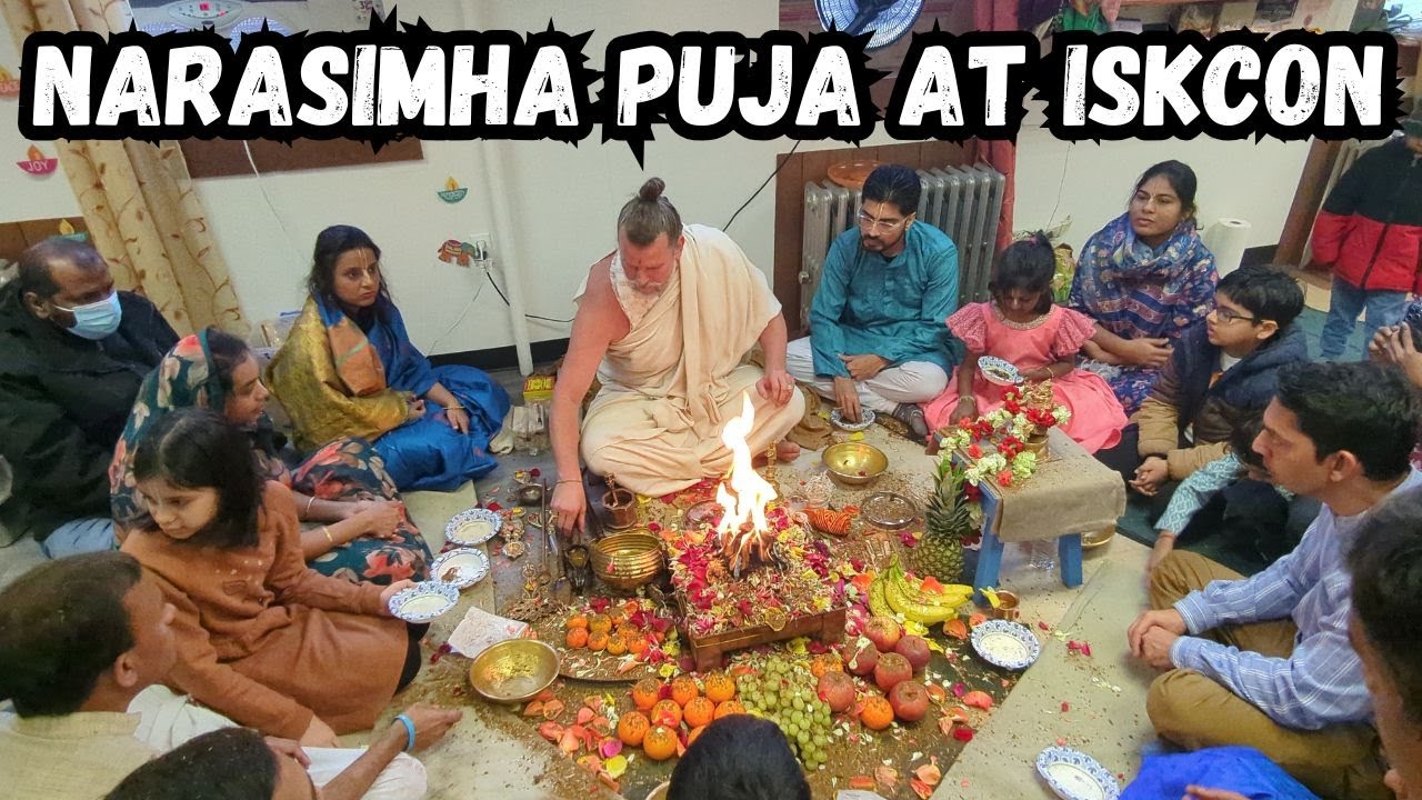 FULL Narasimha Puja & Lecture by HG Dhruva Prabhu at ISKCON of Hudson, NJ
