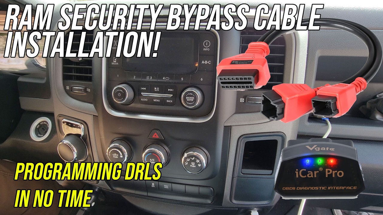 Installing Security Bypass Cable in 2018 RAM 1500 - Used to change vehicle settings