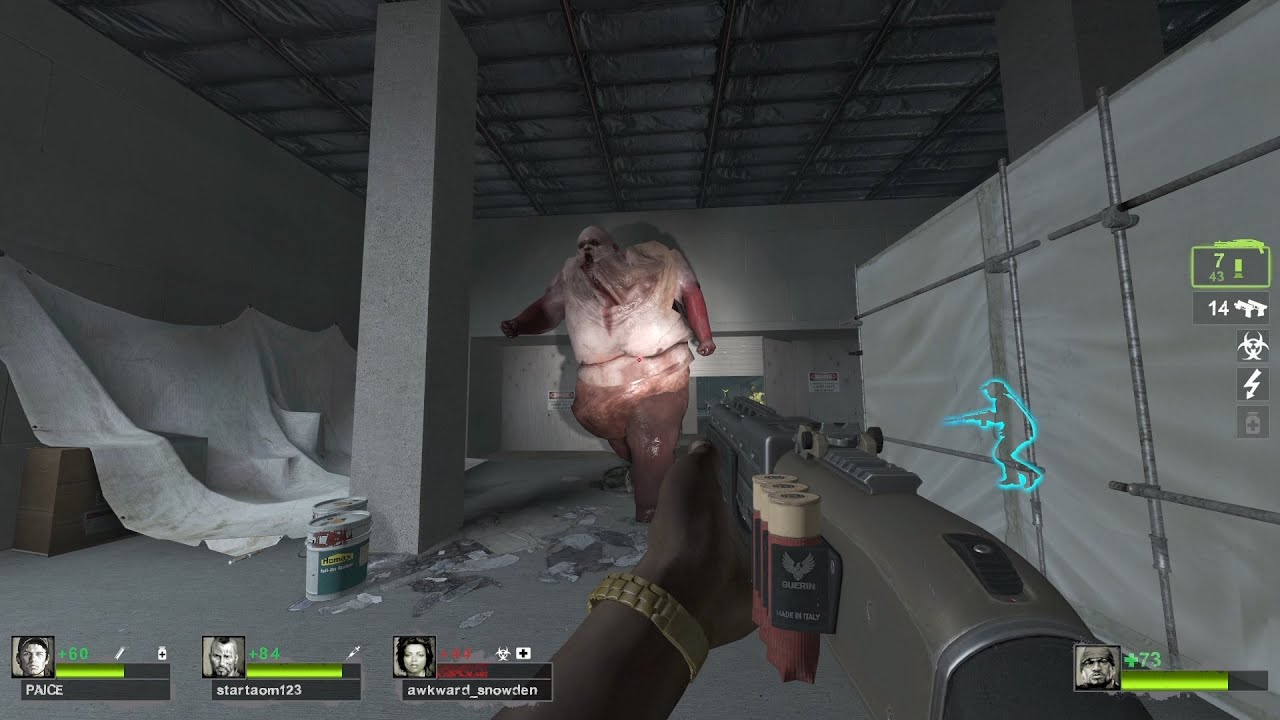Left 4 Dead 2 x Dead Island 2 Guns с боссом-мясной стеной, полный геймплей
