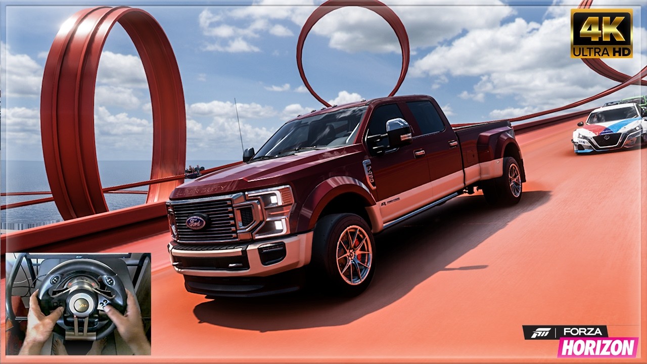 Ford Super Duty F-450 DRW Platinum - Hot Wheels Race - Forza Horizon 5 | Steering Wheel Gameplay